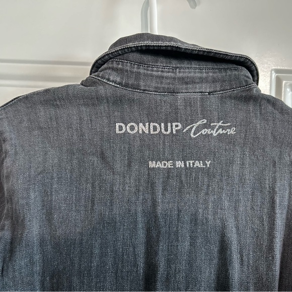 ✨DONDUP Black Button-Up Denim Shirt NWT Sz Medium✨ - Picture 5 of 9
